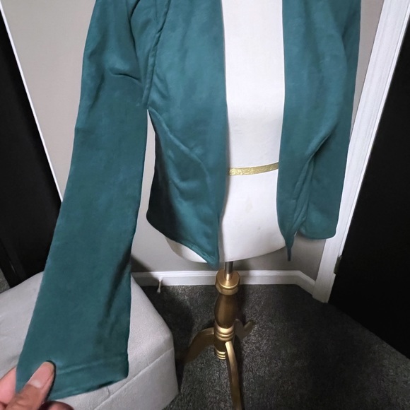 S|O|L|D❌Emerald green waterfall cardigan - Picture 3 of 3
